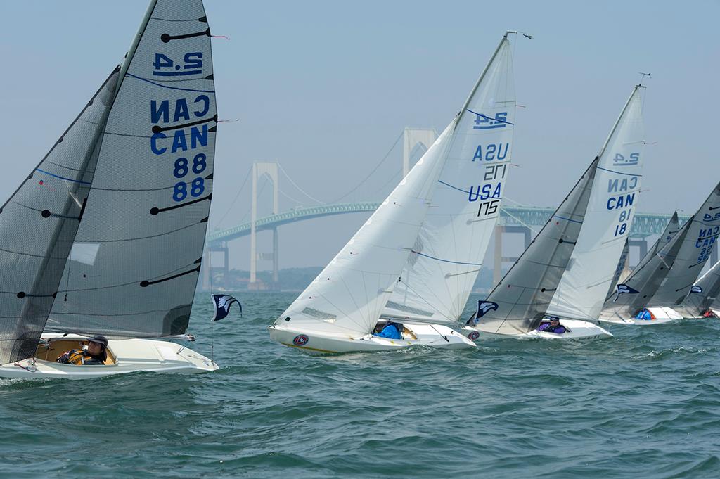 2.4mR sailors racing at the 15th Clagett in Newport RI © Ro Fernandez